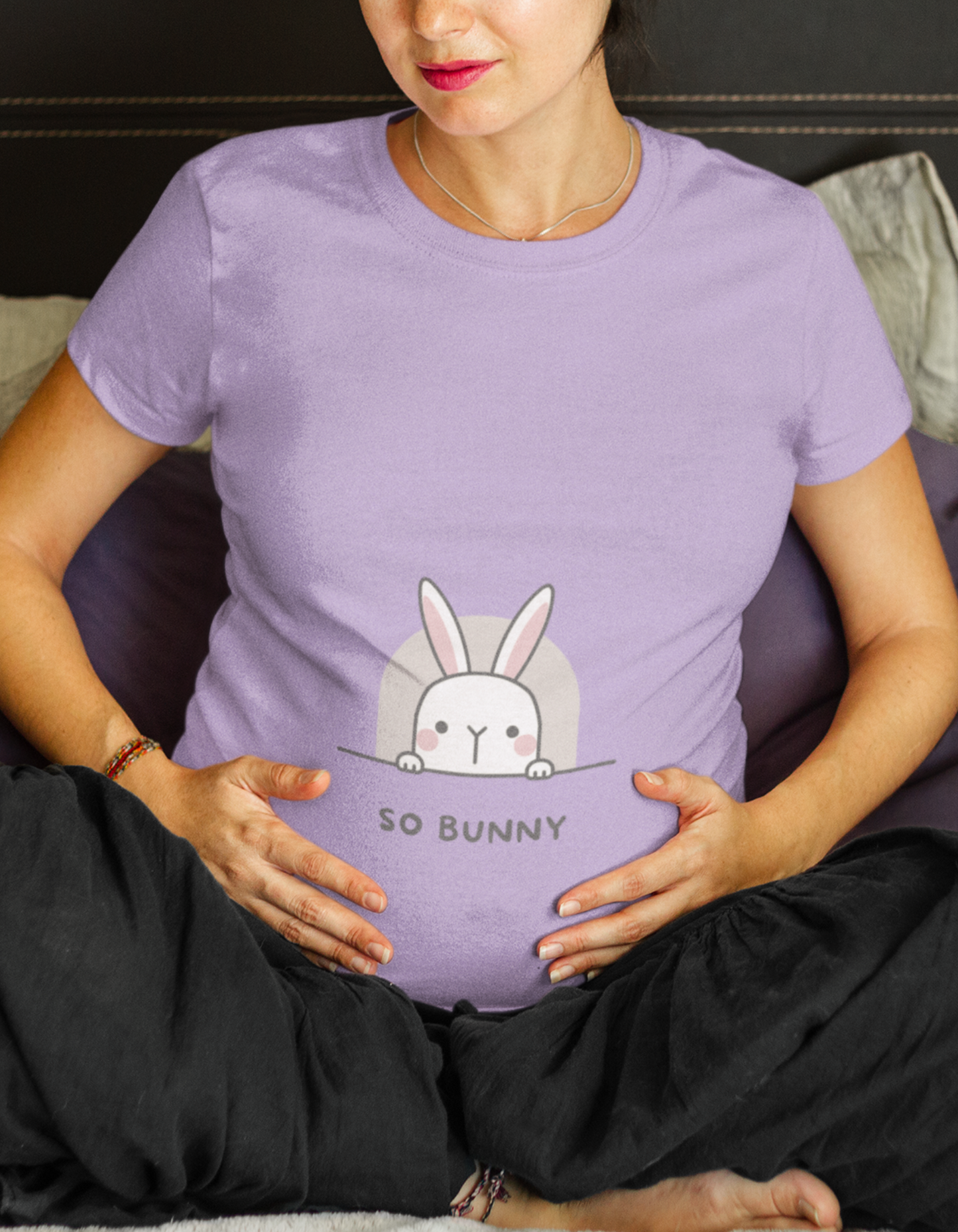 Prepare for cuteness overload with our So Bunny pregnancy t-shirt. Featuring an adorable bunny design, it's the perfect choice for modern moms-to-be. Shop now and enjoy the convenience of online shopping for women's t-shirts at Womanitee.