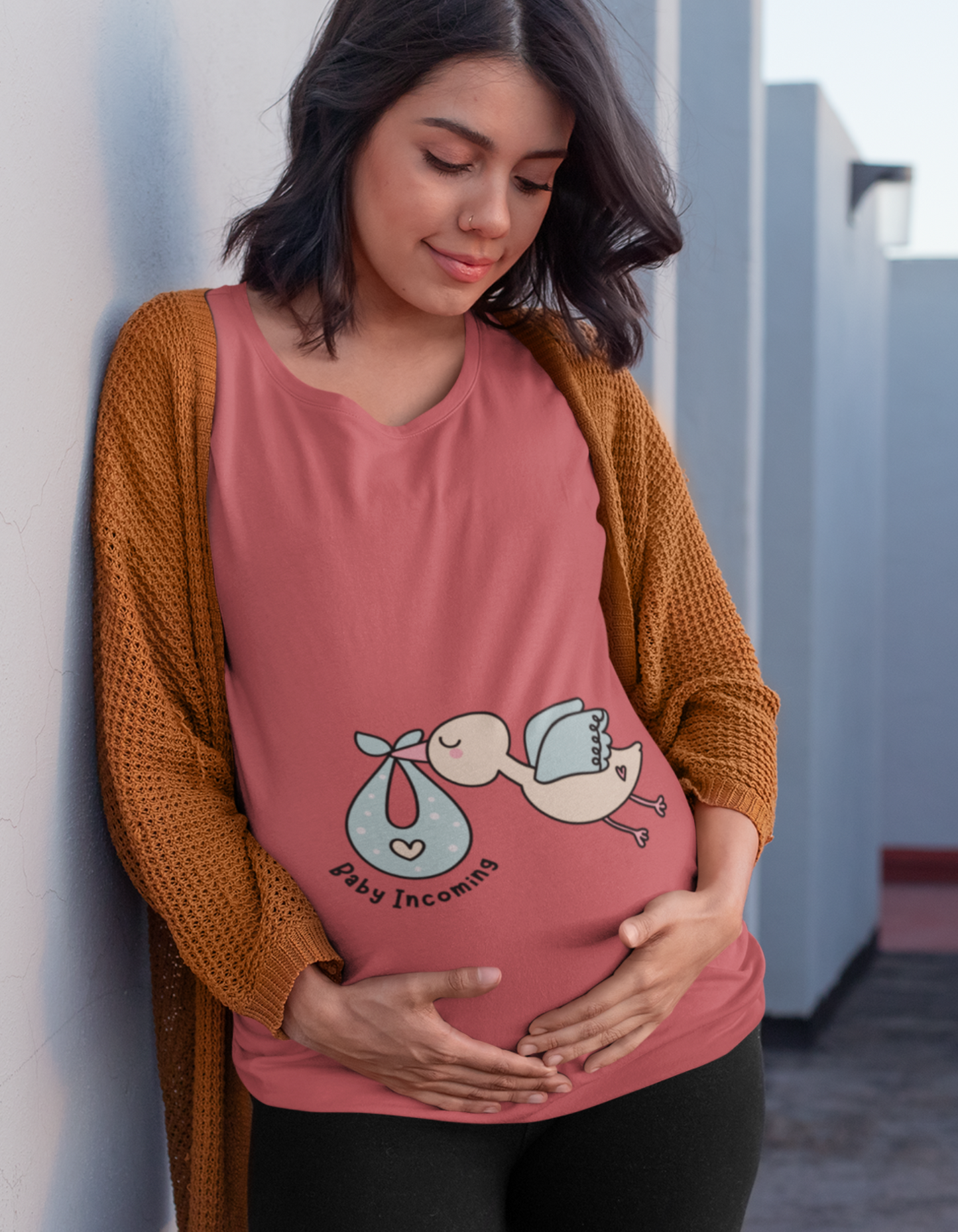 Celebrate the joy of motherhood with Womanitee's Baby Incoming Pregnancy T-Shirt. Show off your sense of humor and embrace your growing bump with this charming t-shirt. Shop online for women's graphic t-shirts in India!