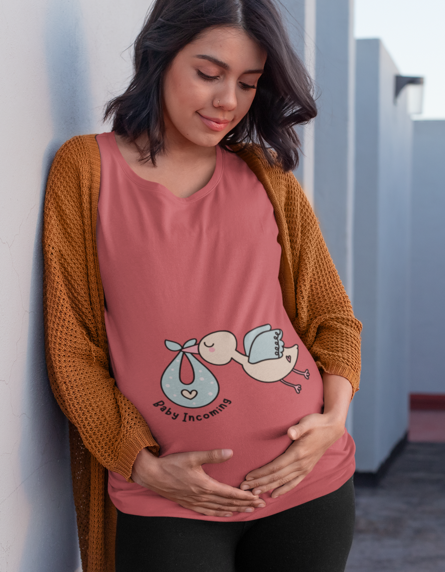 Celebrate the joy of motherhood with Womanitee's Baby Incoming Pregnancy T-Shirt. Show off your sense of humor and embrace your growing bump with this charming t-shirt. Shop online for women's graphic t-shirts in India!