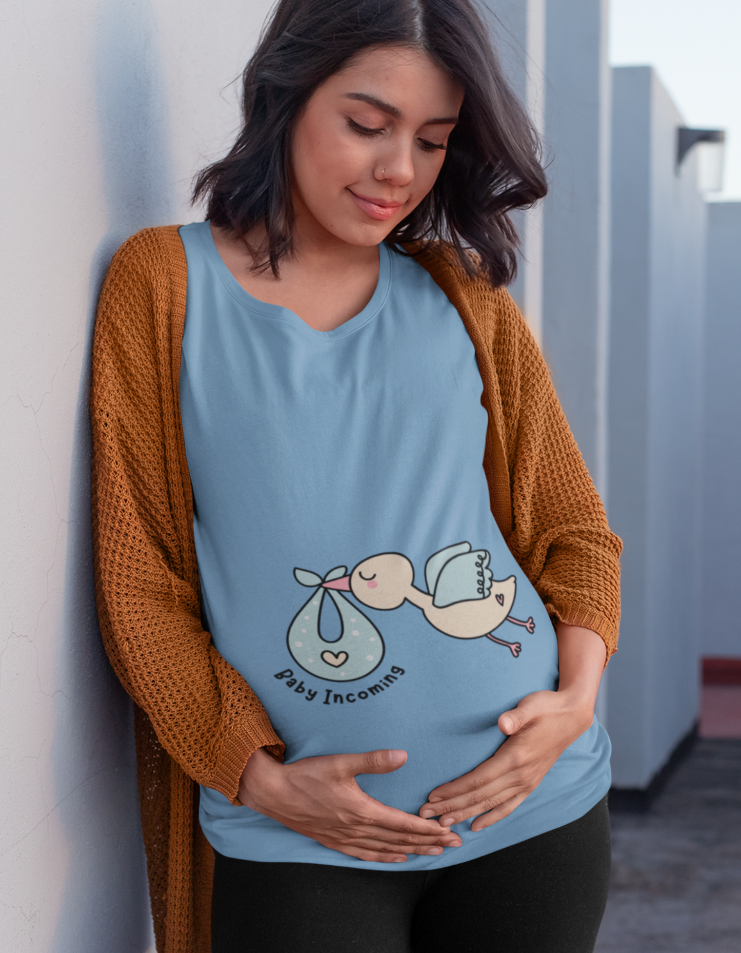 Get ready to welcome your baby in style with Womanitee's trendy Baby Incoming Pregnancy T-Shirt. Stay comfortable, cute, and humorous throughout your pregnancy journey. Shop for women's graphic t-shirts online in India.