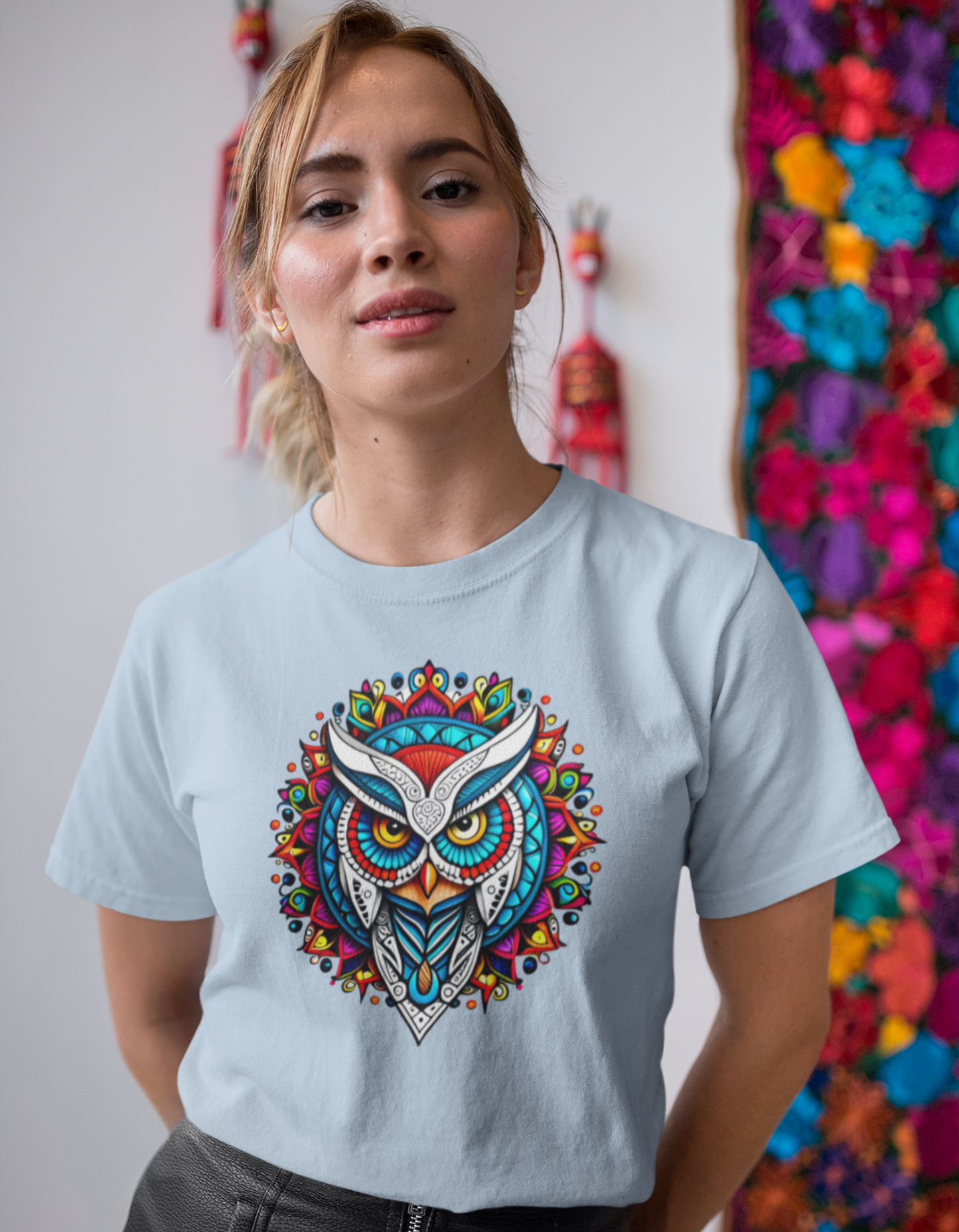 Mandala Owl Sky Blue