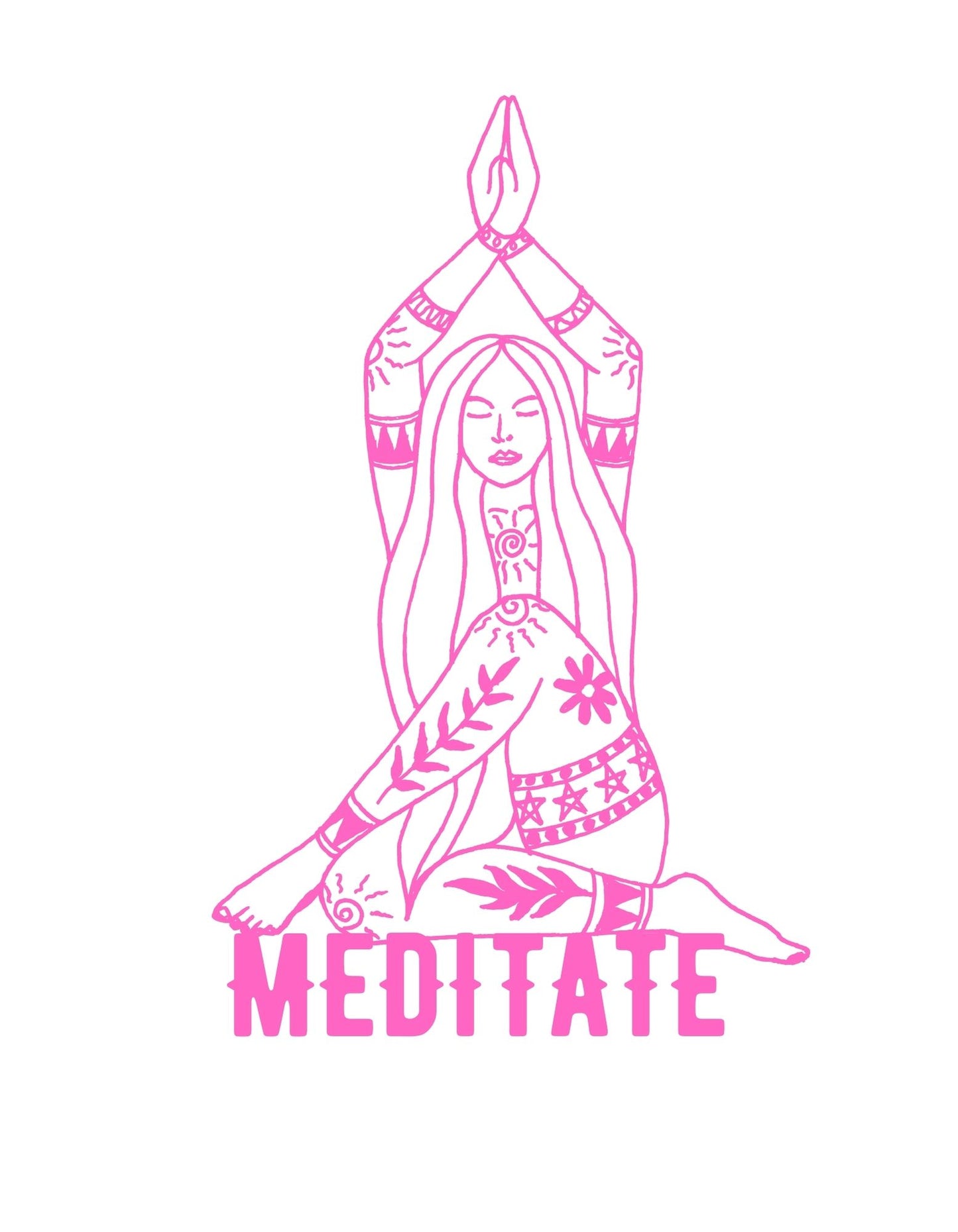 Embrace peace, positivity, and the power of meditation with the Womanitee Women's Meditate Heart Crop Top. This white crop top features an enchanting meditating woman illustration, radiating calmness and serenity. Express your inner zen and spread good vibes. Shop online today!