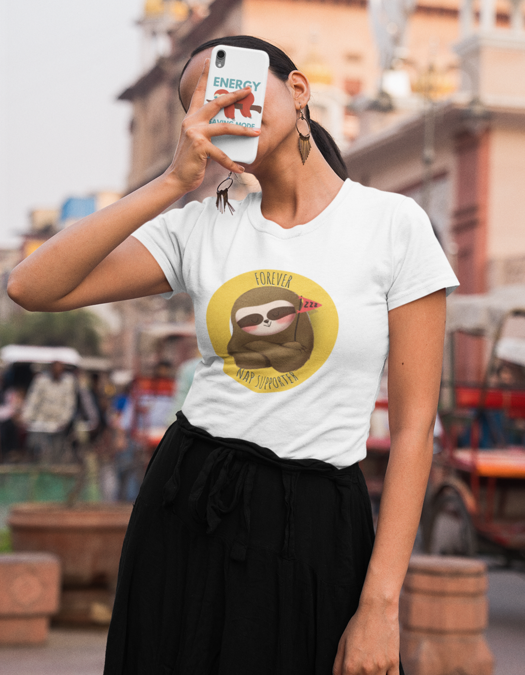 Express Yourself with Womanitee's Sloth T-Shirt - Women's Graphic T-Shirt Online