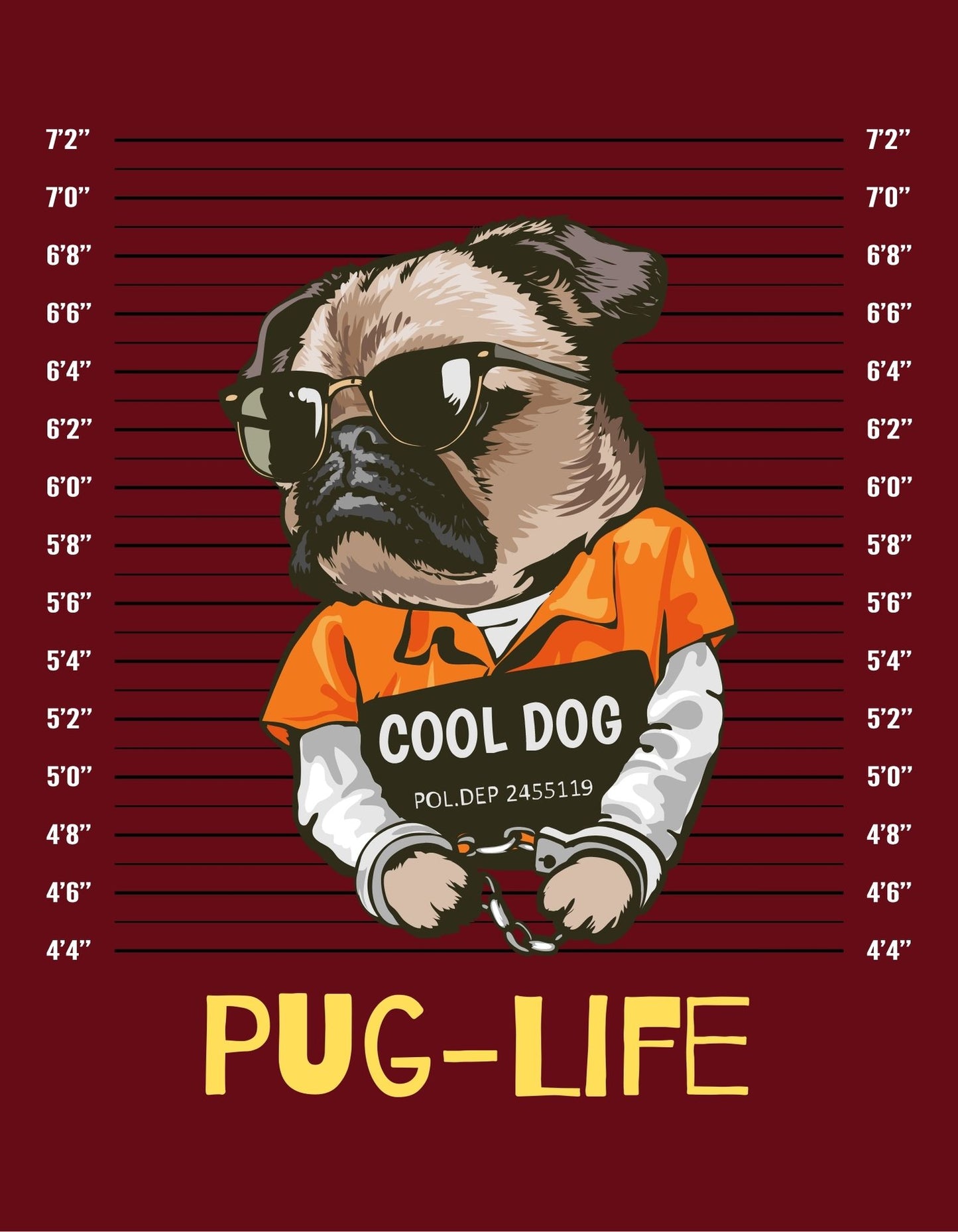 Embrace the pugtastic lifestyle with our Women's Pug Life Crop Top. Step into the spotlight with this maroon crop top, showcasing a captivating pug illustration and the catchy phrase 'Pug Life.' Dare to be pugtastic and make a fashion statement!