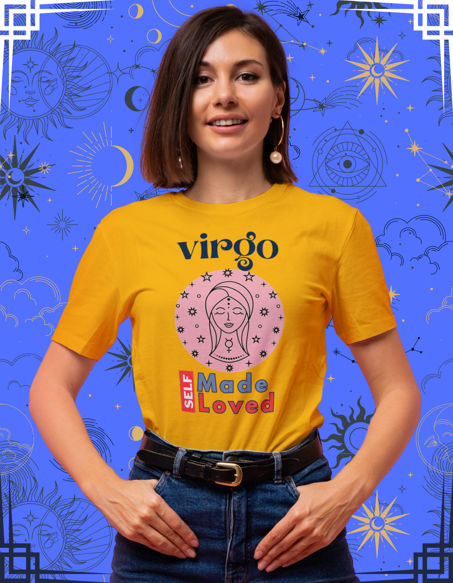 Self Made- Self Loved- Virgo Women's Tshirt- Golden Yelow