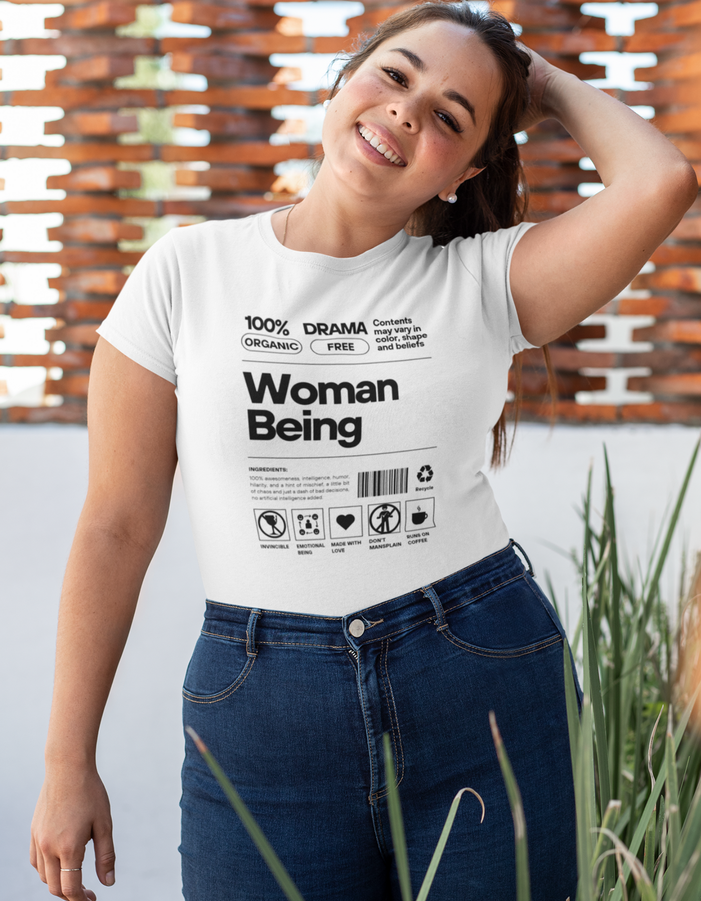  Empower Your Wardrobe with Womanitee's White Women's T-shirt