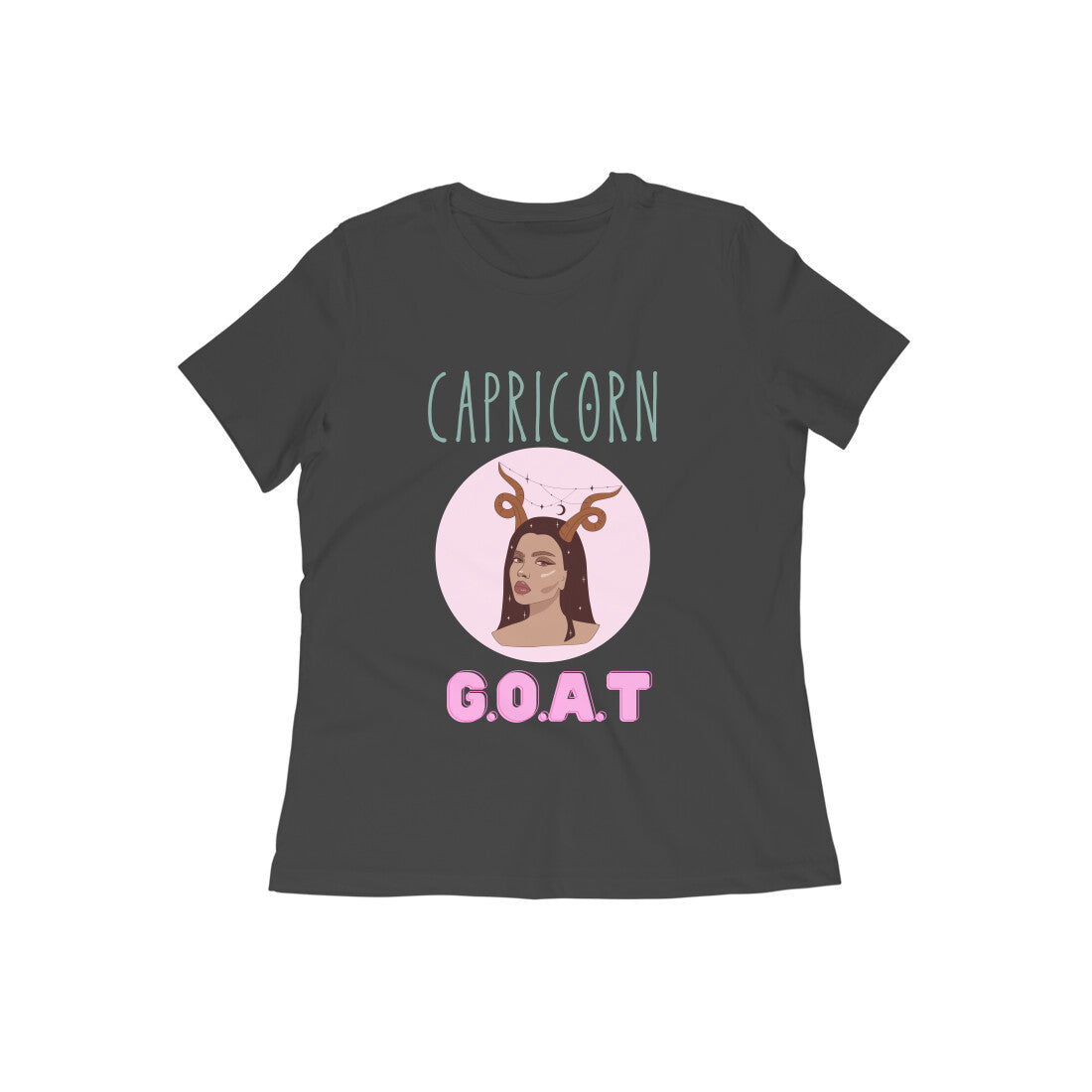 Capricorn- G.O.A.T- Women's Black Tshirt