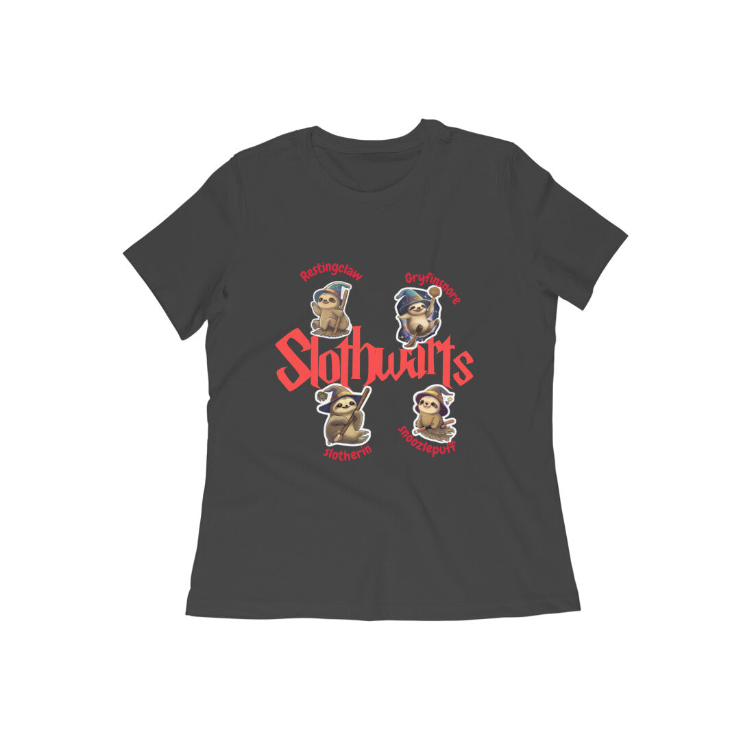 Slothwarts Quidditch Team- Black T-shirt