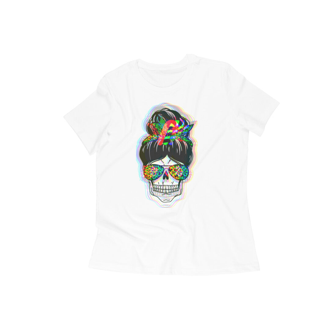 Distorted Dreams- Psychedelic White Tshirt by Womanitee