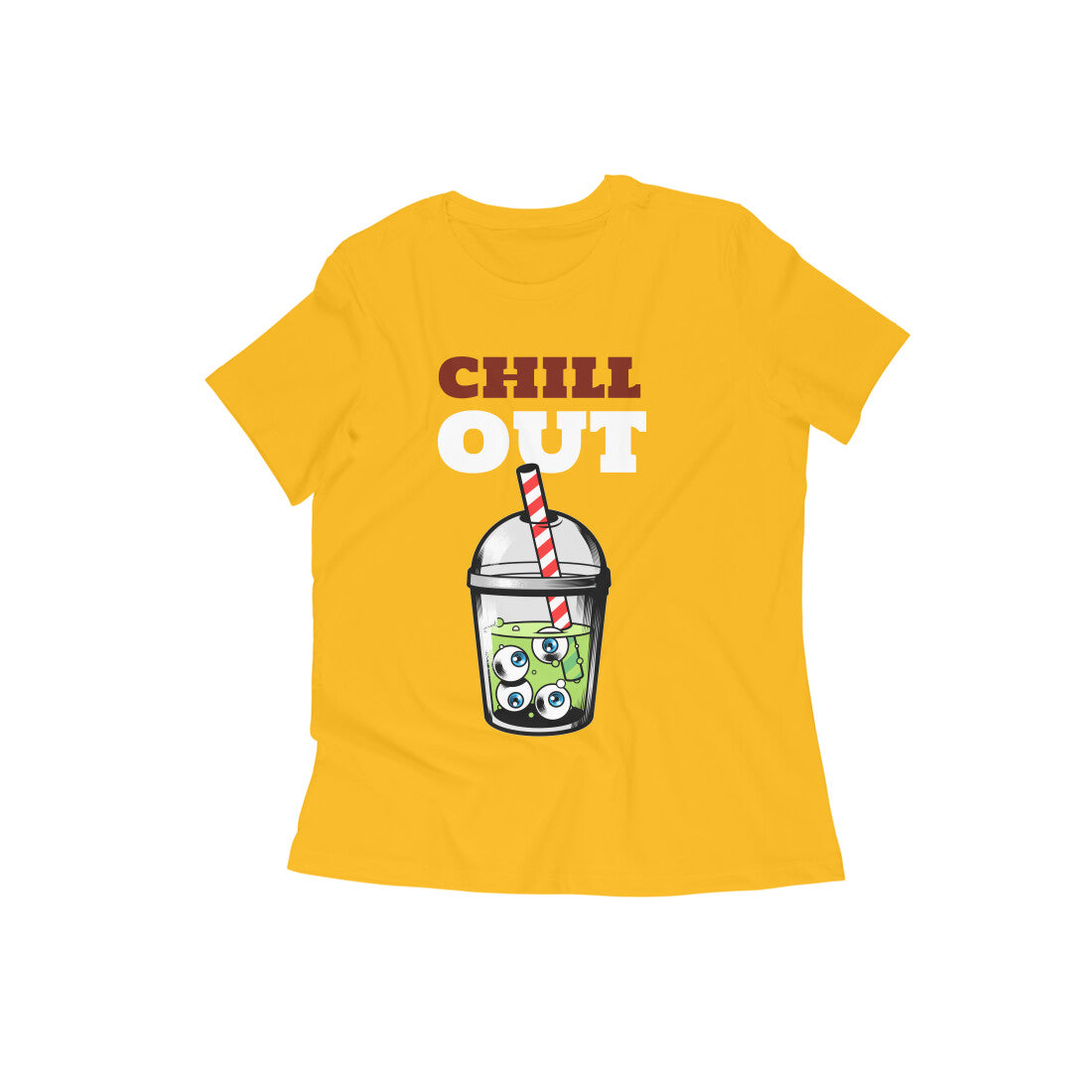 Chill Out! Golden Yellow Women's Graphic T-shirt