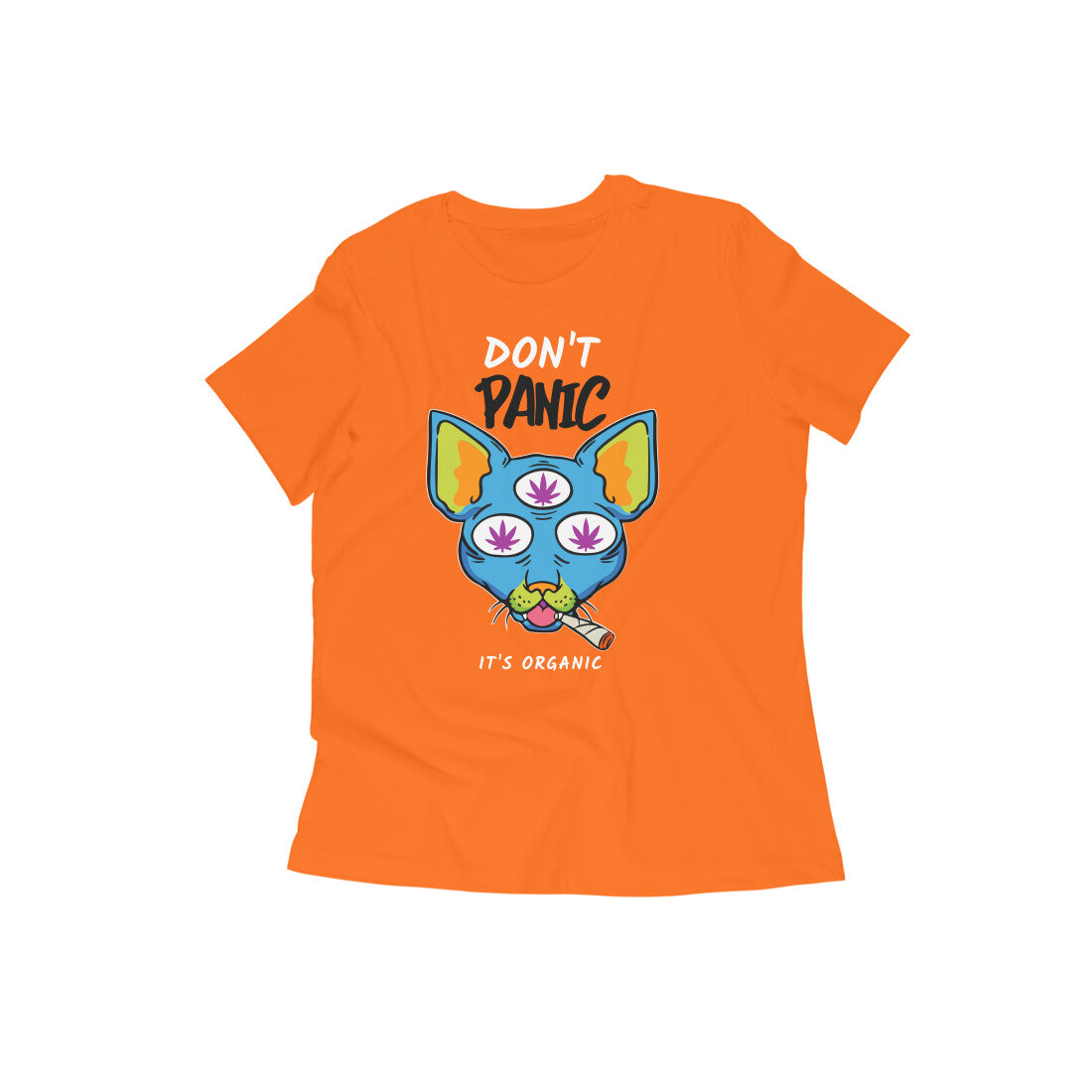 Don't Panic It's Organic: Orange Women's T-shirt!