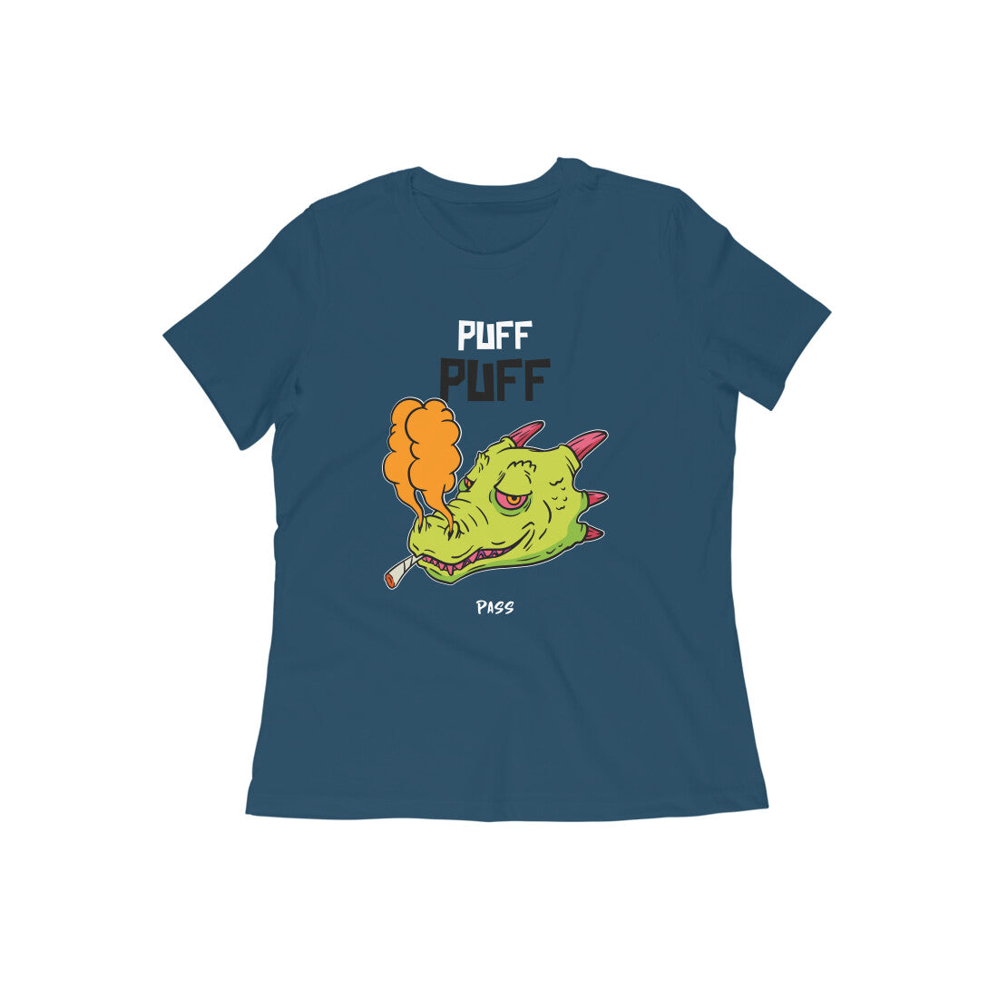 Puff Puff Pass! Navy Blue Women's Tshirt