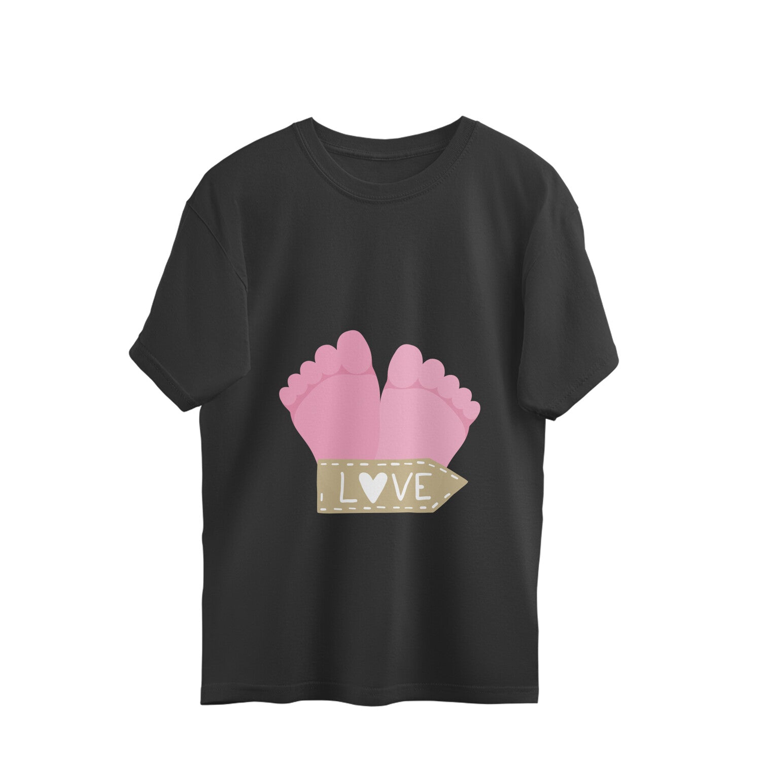 Wrap your bump in love and cuteness with Womanitee's Love Foot Pregnancy T-Shirt. Experience comfort and showcase your endless love for your little one. Shop now for women's t-shirts online!