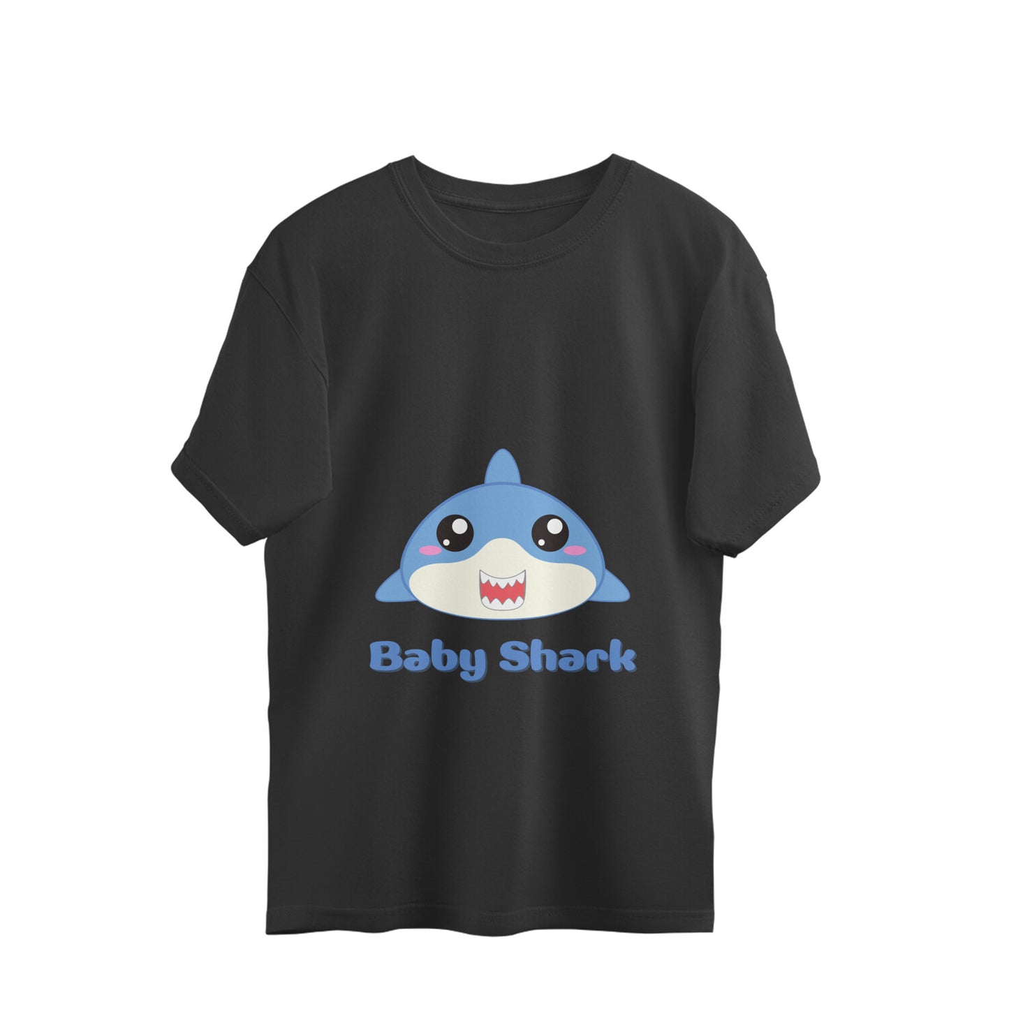 "Express your playful side with Womanitee's Baby Shark Pregnancy T-Shirt. Embrace the journey of motherhood with style and comfort. Shop online for women's graphic t-shirts in India!"