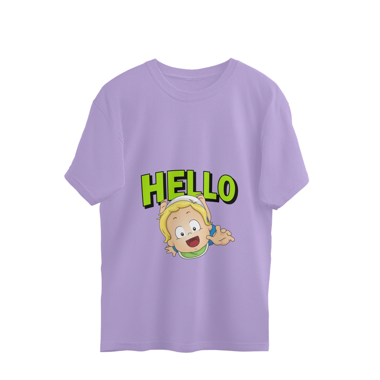 Celebrate the miracle of life with our Hello Baby maternity tee. The charming baby illustration and comfortable oversized fit make it an essential addition to your pregnancy wardrobe. Visit Womanitee, the leading online store for trendy women's t-shirts in India.