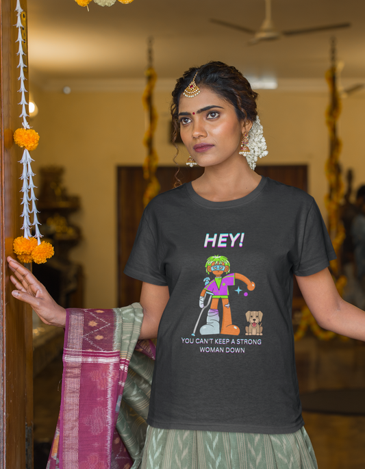 Make a bold statement with our Strong Woman Women's T-Shirt. Embrace your strength and show the world that you can't be kept down. Shop online at Womanitee for women's t-shirts that empower. Shop now!