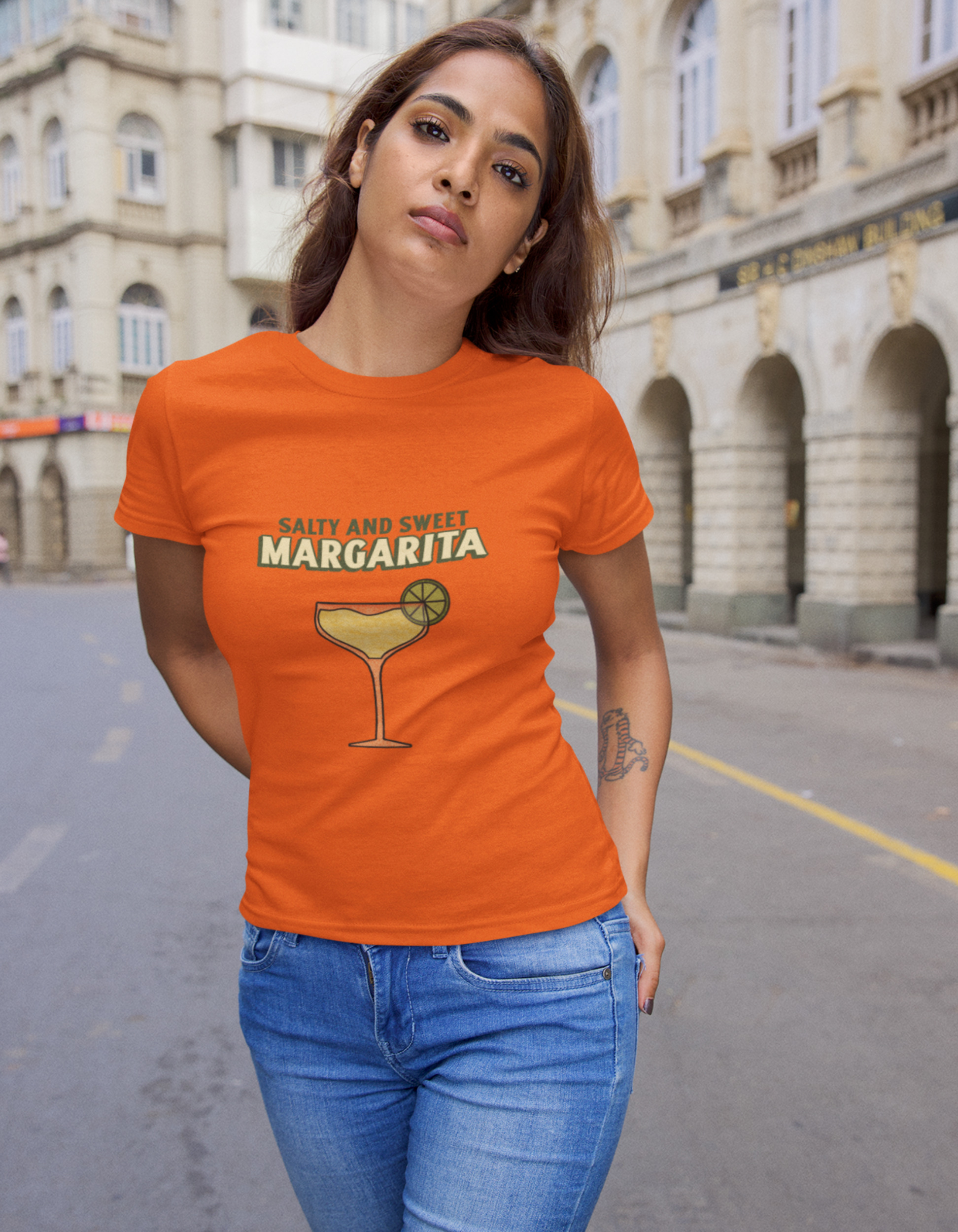 Get the best deals on our Salty and Sweet Margarita t-shirt, perfect for any fun-loving woman! Shop now at Womanitee, the best online store for women's t-shirts in India.