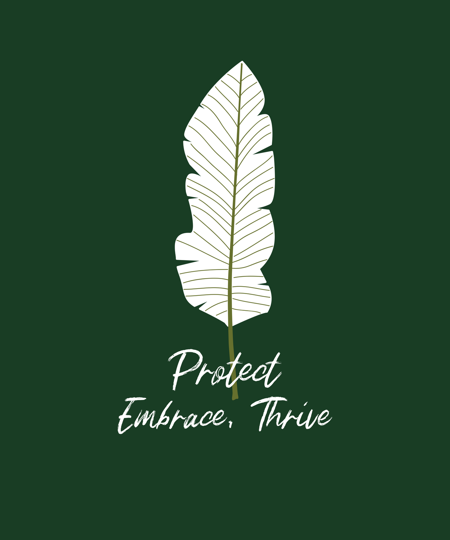 Nurture your connection with nature through our olive green "Protect, Embrace, Thrive" t-shirt! Shop now at Womanitee, the top destination for women's graphic tees online in India.