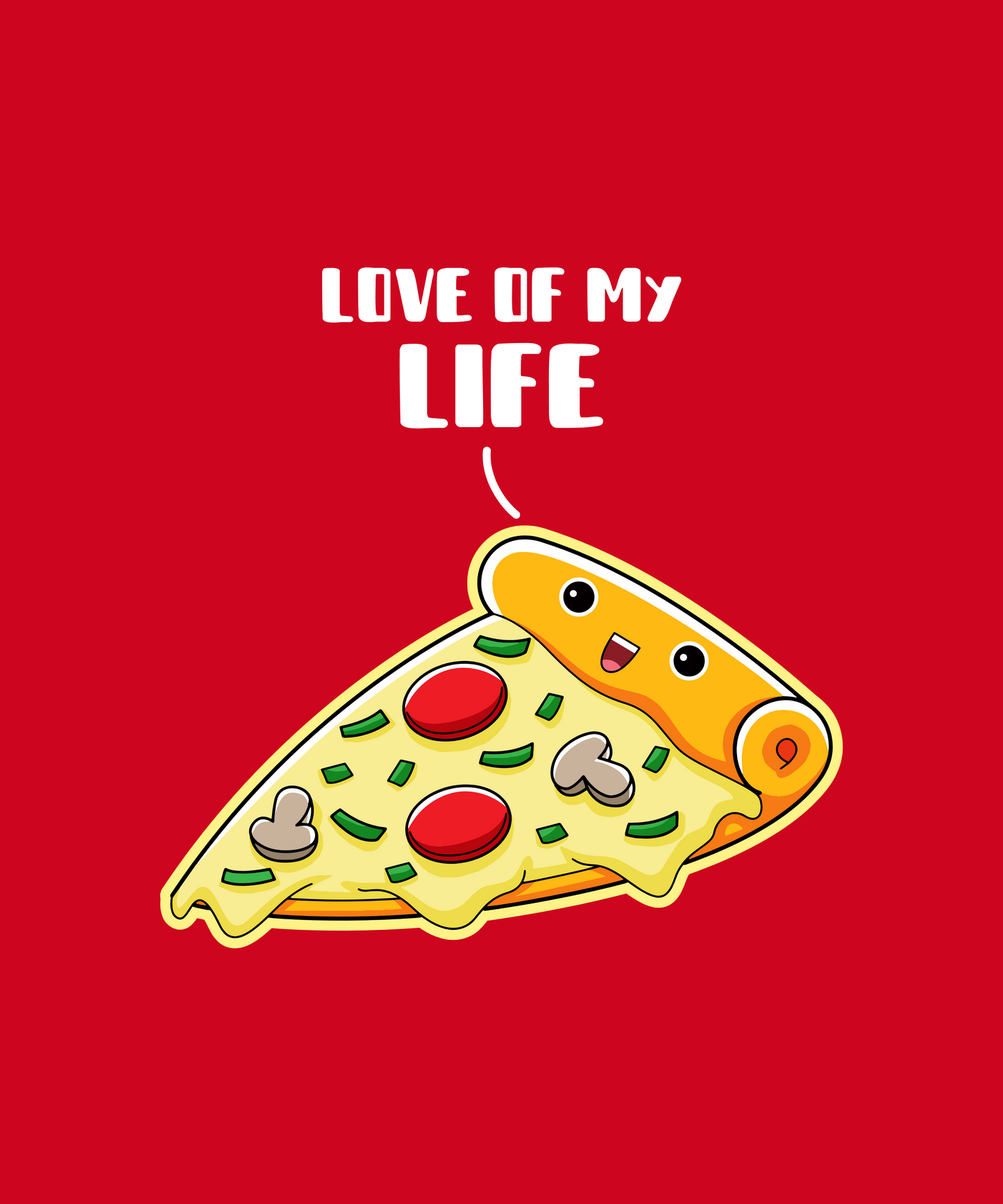 Celebrate your affection for pizza with our red "Love of My Life" crop top! Shop now at Womanitee, the top destination for women's graphic tees online in India.