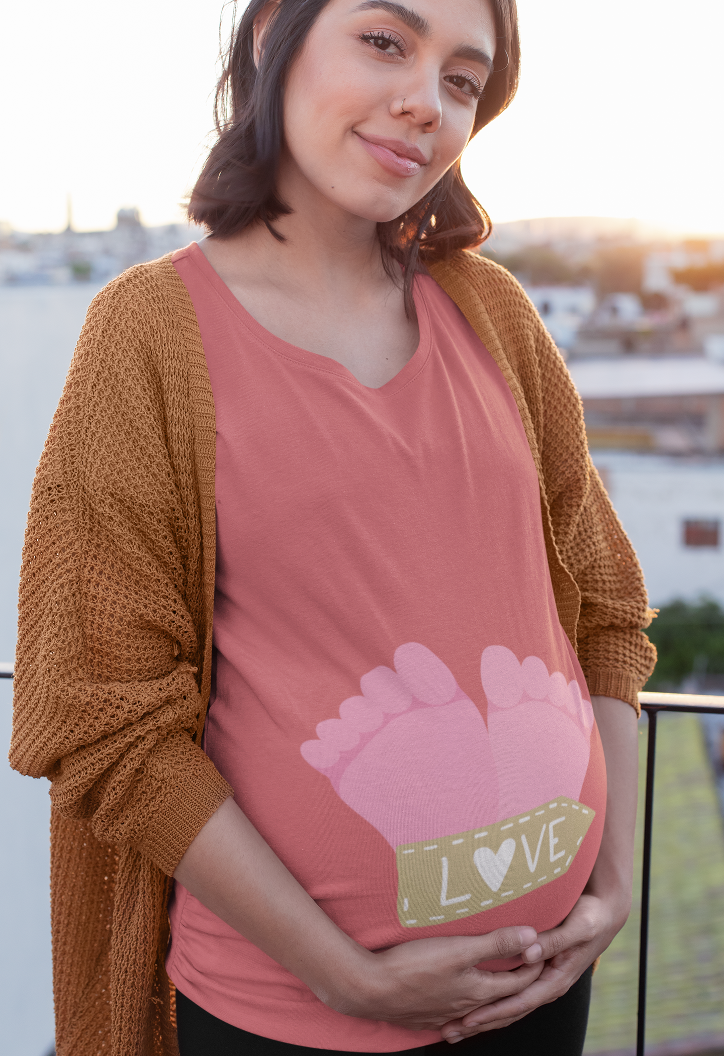 Discover the perfect blend of comfort, cuteness, and love with Womanitee's Love Foot Pregnancy T-Shirt. Express your unique style and affection for your baby with this adorable t-shirt. Shop for women's graphic t-shirts online in India!