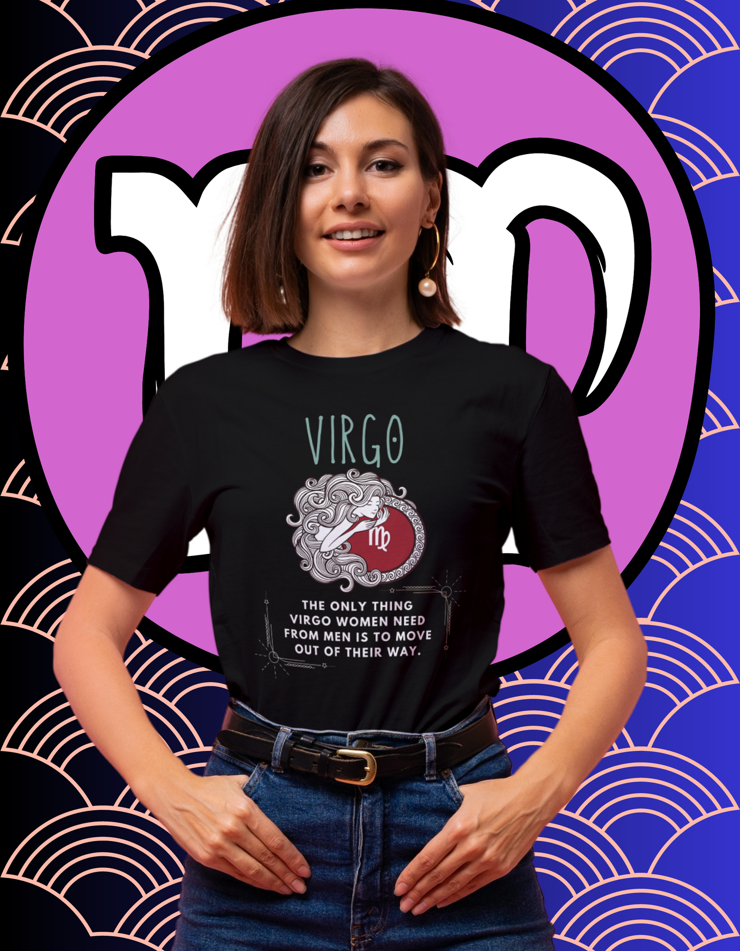 Move Out of The Way- Virgo Women's T-Shirt-Black